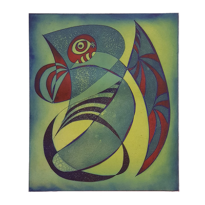 Viento, gravure de Guillermo Suñe