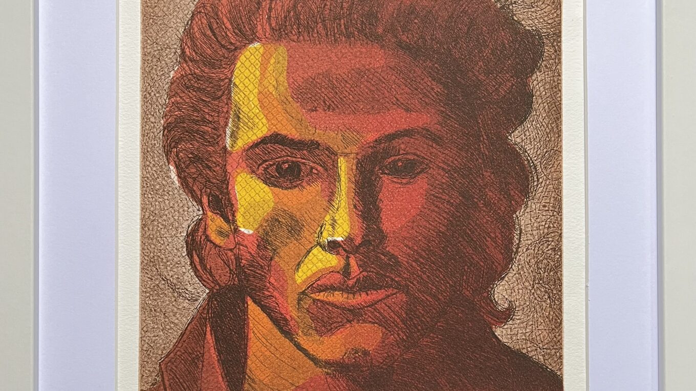 gravure de Sébastien Lacombe, Gaspard - Variation autour de trois couleurs (2025)