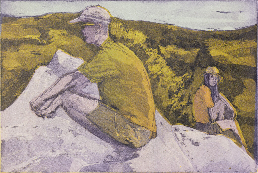 gravure de Vincent Gourgeon, Jun et Adèle (2025)