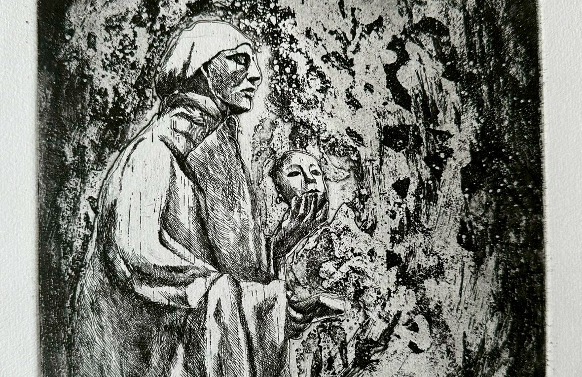 Méditation, gravure de Li-Yu-Wang